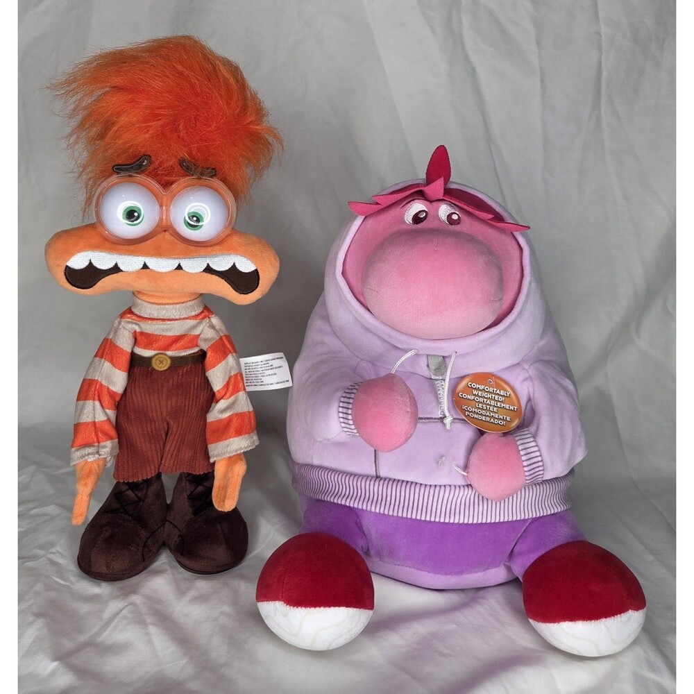 Inside Out 2 Movie Talk & Shake Anxiety 12" & Weighted Embarrassment Plush Set